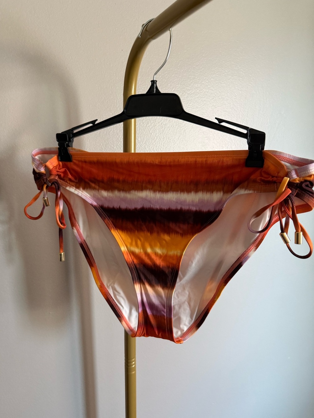 NWT La Blanca Side-Tie Bikini Bottom – Sunset Print (Size 14)